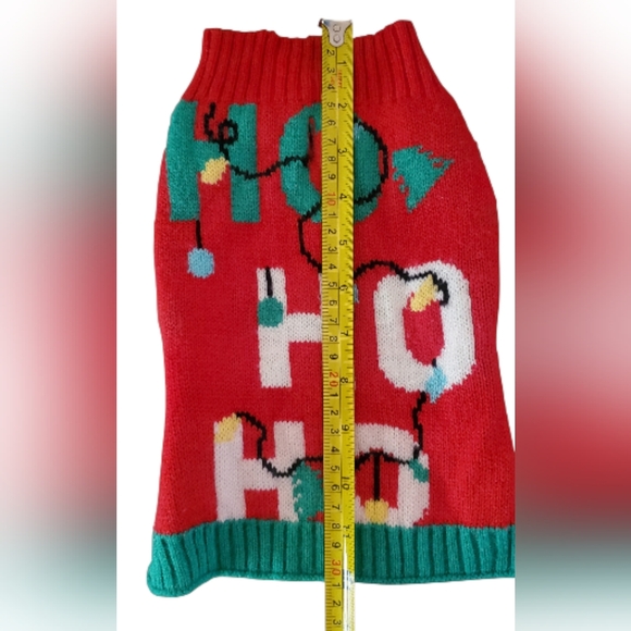 HO HO REINDEER Dog Sweater - SMALL Christmas Holiday Clothes Clothing Apparel - Picture 4 of 4